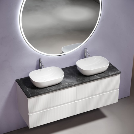 Столешница для ванной комнаты  SANCOS Black Sky 1400х460 c отверстием под смеситель, TT140A1X